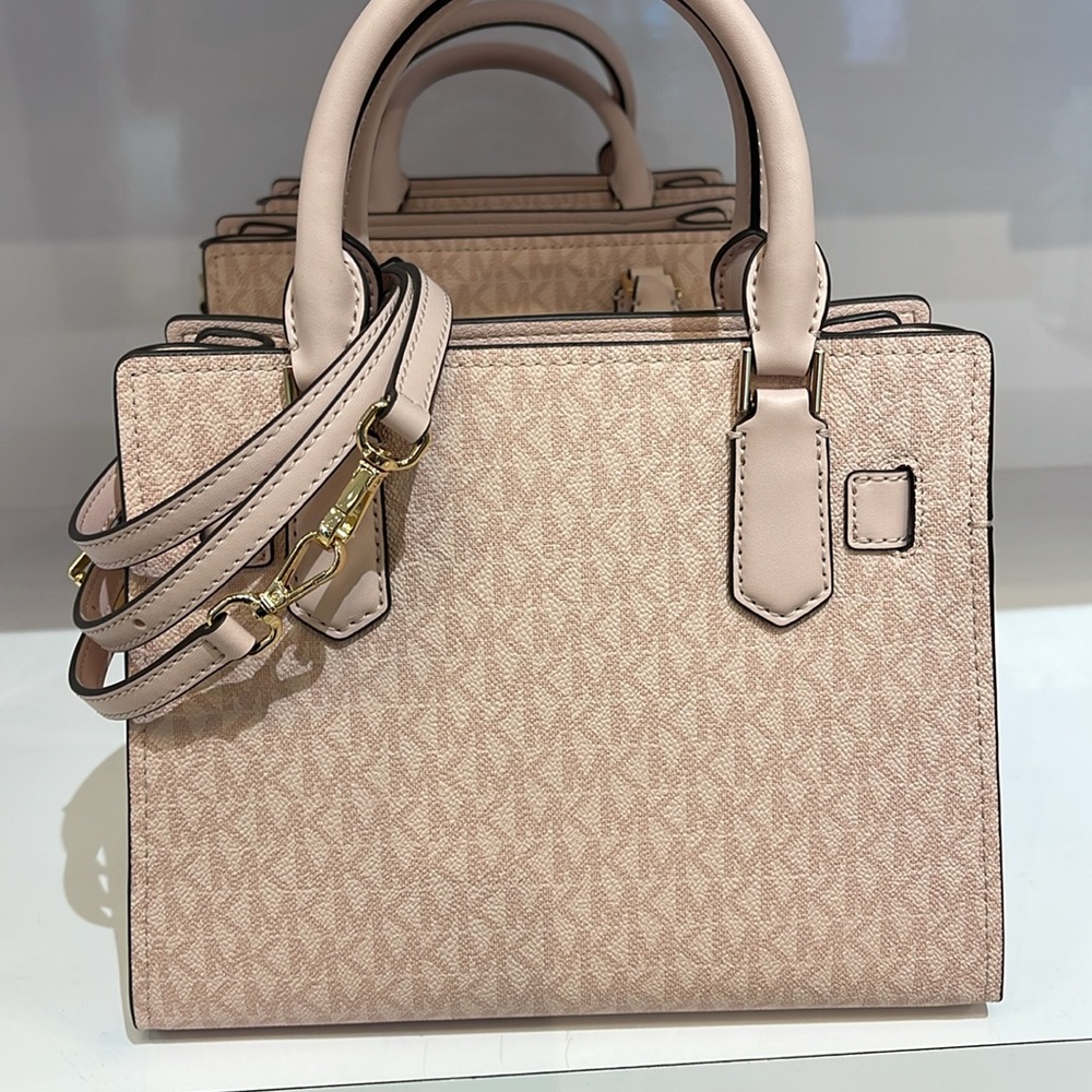 MICHAEL KORS Hamilton Small Logo Satchel Crossbody Bag 
Powder Blush 
NWT - Picture 5 of 8